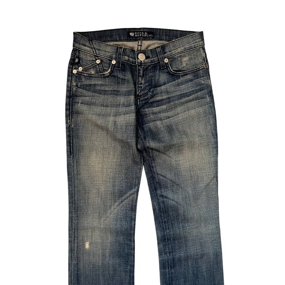 Rock & Republic Blue Denim Skinny Jeans Women's Size 25 - Picture 3 of 7